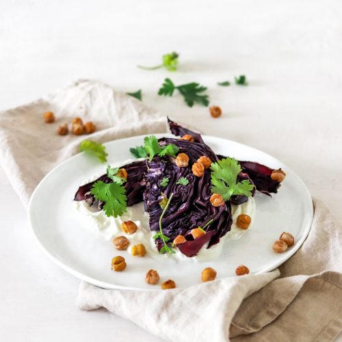Red Cabbage on a Tahini Yoghurt Dressing