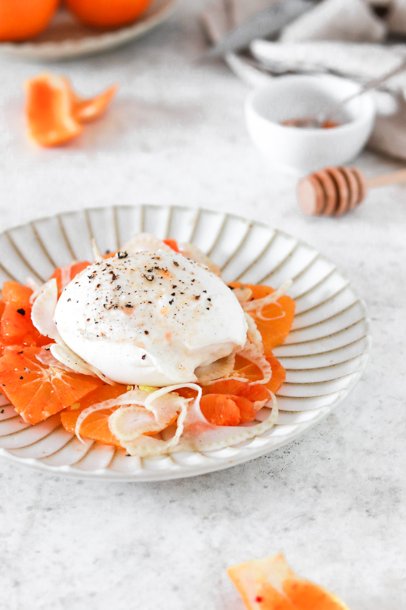 Orange, Fennel & Burrata Salad (Vegetarian, Gluten & Grain Free
